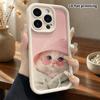 Phone Case: 2D Flat Design Suitable for iPhone 18 17 16 15 14 13 Pro Protective Case, Pink Hat Sunglasses Little Cat, Perfect Christmas and Halloween 