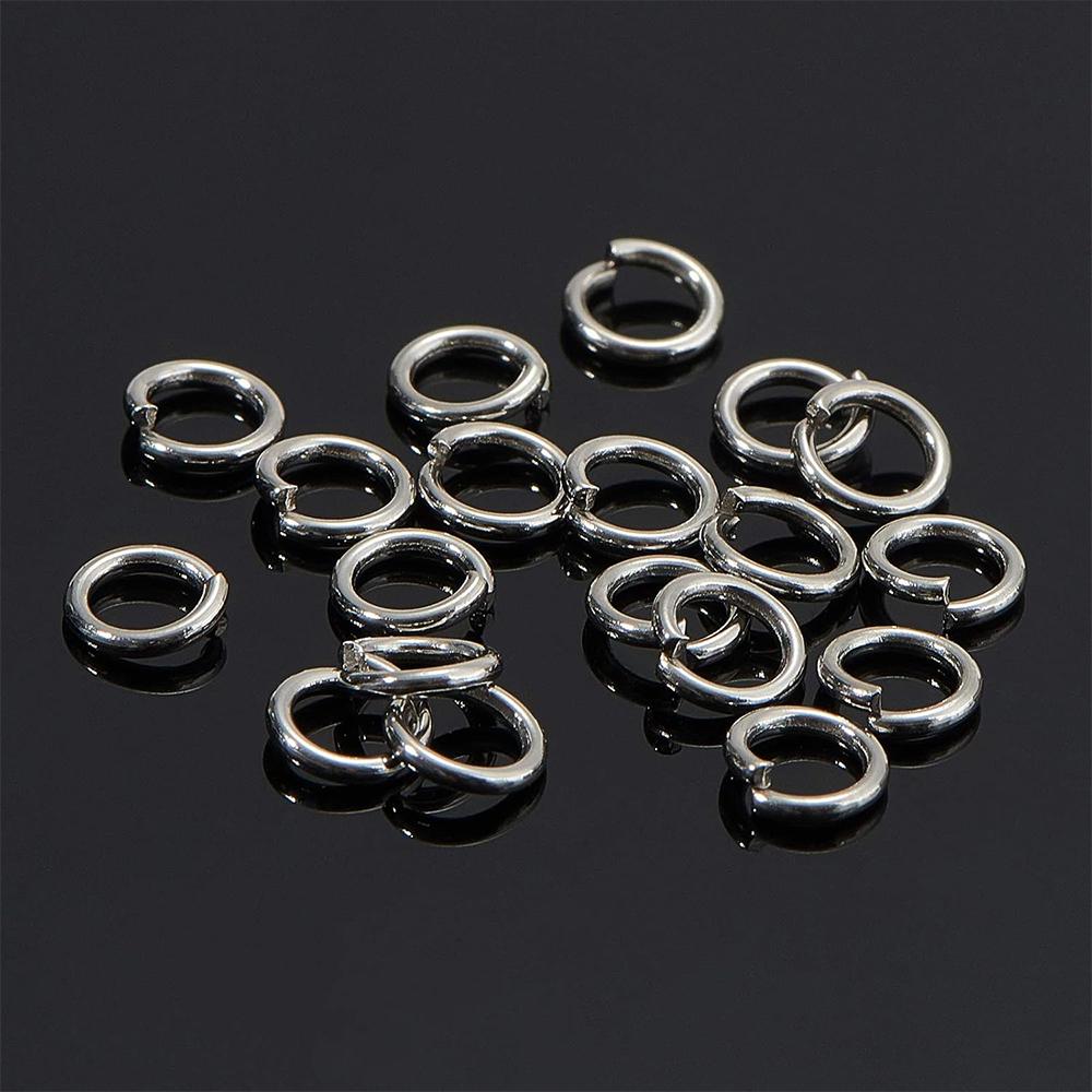 2000Pcs 4/5/6/7/8/9/10mm Stainless Steel Open Jump Rings Strong Split Ring Connectors for Necklace Bracelet Jewelry Accessories