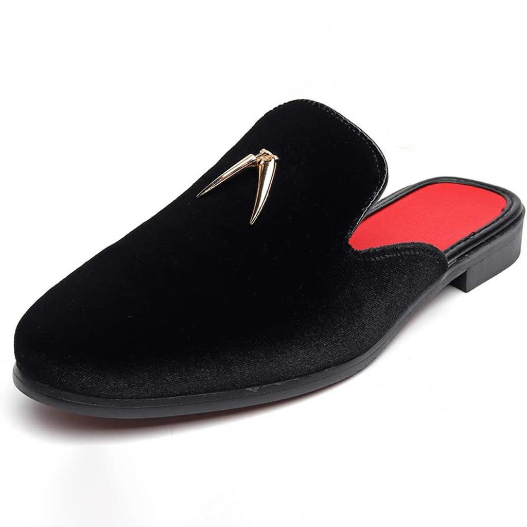 Men's Half Slippers Casual Fashion Versatile One-pedal Casual Muller Shoes Loafers