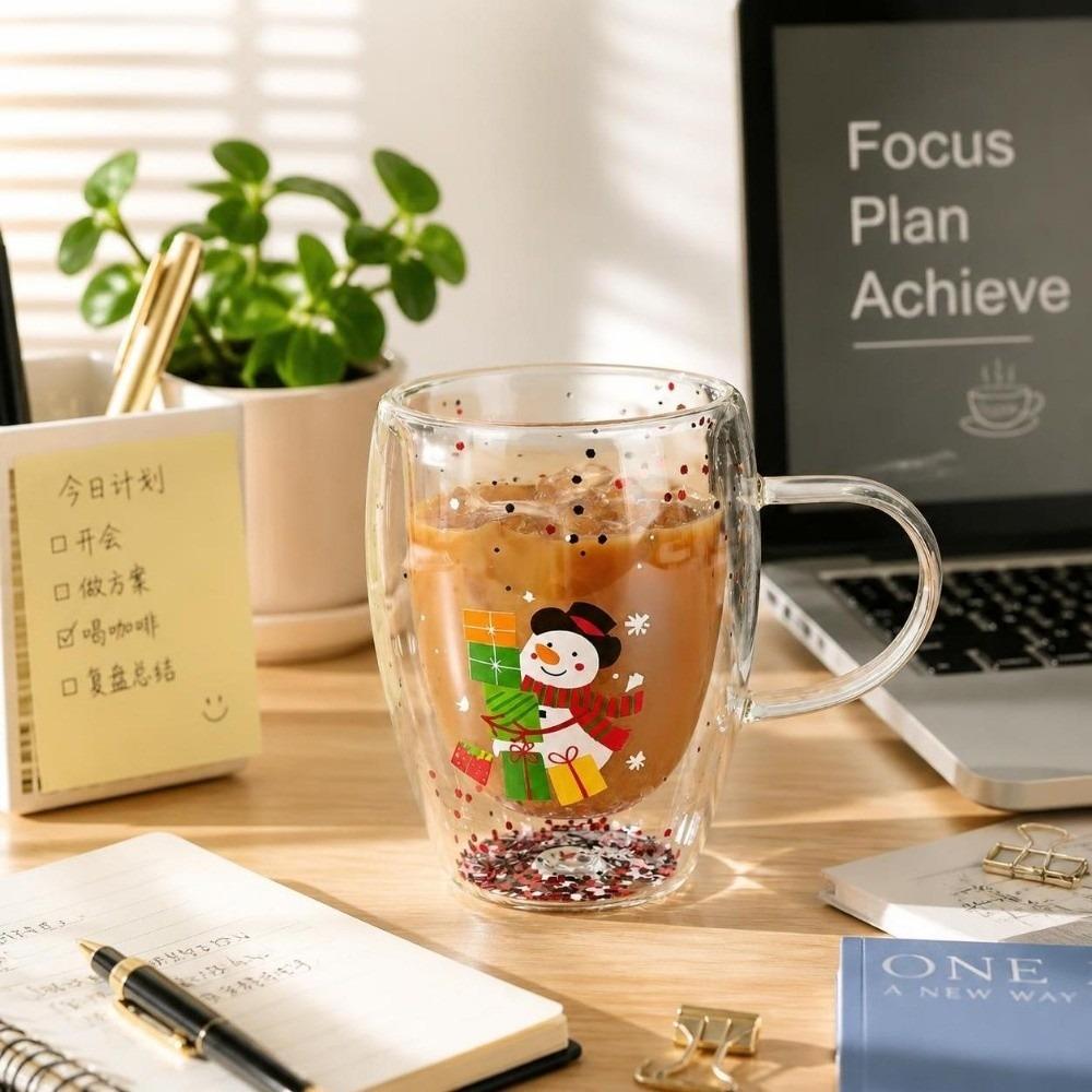 Tree Christmas Wine Glass Snowman Xmas Coffee Mug Holiday Gifts Christmas Art Cup Party