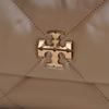 Tory Burch Kira Double T Metal Accents Diamond Quilted Napa Leather Handheld Crossbody Shoulder Bag Small Women handbags Gray Brown Oak 154706-250