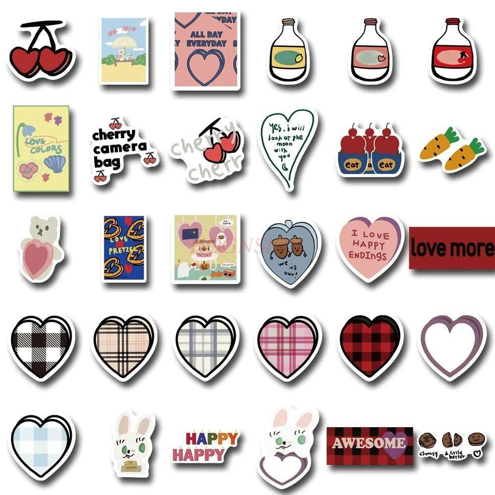 1set Cartoon Cute Handbag Stickers, Luggage, Mobile Phone, Trolley, Skateboard, No Glue, Waterproof Stickers