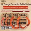 Orange Electric Guitar Noise Reduction Pedal Connection Cable