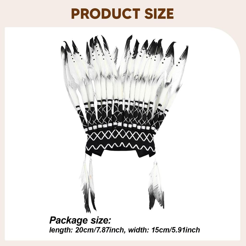 Indian Hat Feather Headdress Headpiece for Fancy Dress Masquerade Stage
