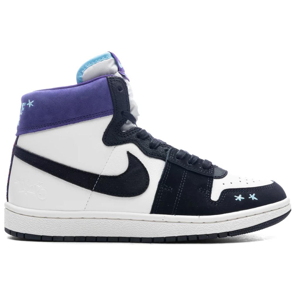 Opium Paris x Air Jordan Jordan Air Ship PE SP Juodi Rūmų Violetiniai Moteriški Sportbačiai Balti Mėlyni-Šalti FQ8281-100