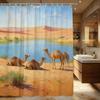Cherry Blossom Duck Shower Curtain Machine Washable All Season Waterproof Privacy Protection Spring Nature Design Elegant12Hooks