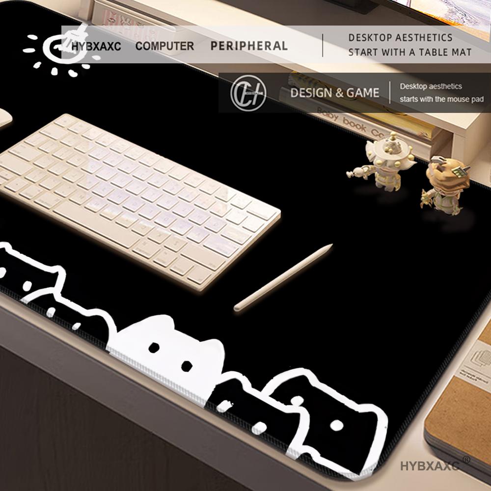 HYBXAXC Office Game Cute cat Mouse Pad Large Square Computer Table Mats Rubber Anti-slip Mousepads Small Decor Desk Pads playmat