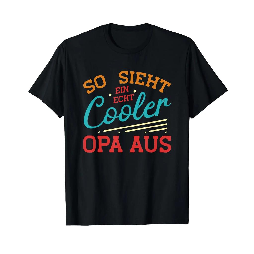 So Looks A Real Cool Grandpa From Father's Day T Shirt Vintage Washed Homme Breathable Unisex Versatile Slightly Casual Stylish