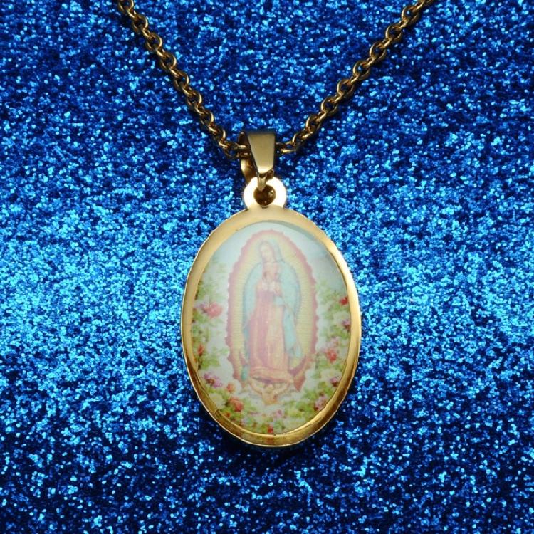 Blessed Pendant In Stainless Steel Women Chain Necklace Religious Women Necklace Suitable for Spiritual Elegances