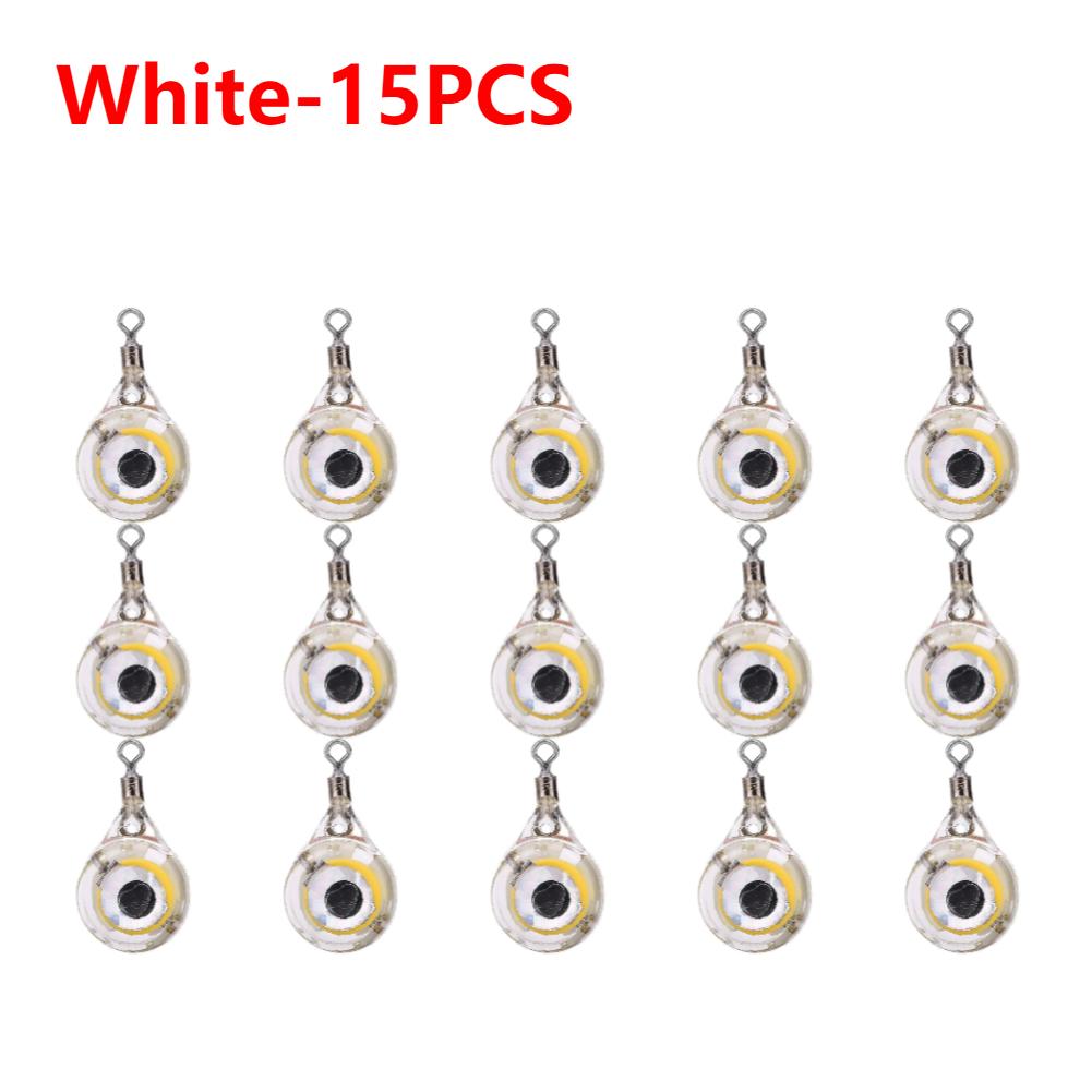 5-20PCS Mini Fishing Lure Light LED Deep Drop Underwater Eye Shape Fishing Squid Fishing Bait Luminous Lure for Attracting Fish