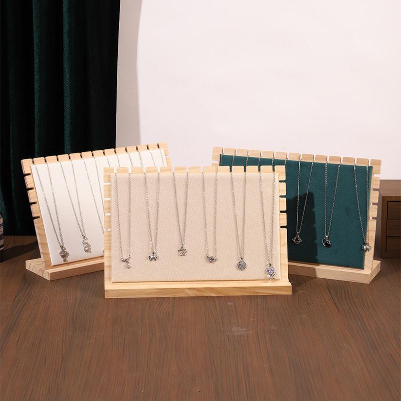 Creative Solid Wooden Necklace Frame Fashion Jewelry Display Frame Pendant Support Jewelry Display Props