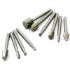 10pcs Set HSS Titanium Routing Rotary Milling Rotary File Cutter Wood Carving Carved Knife Tools