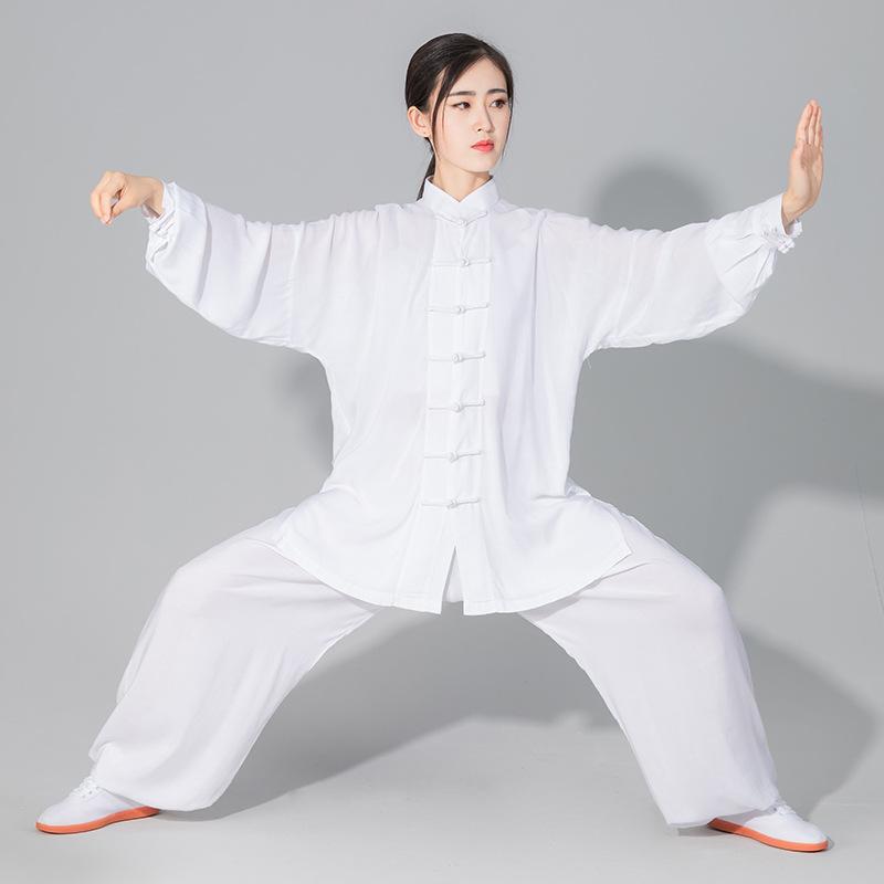 Униформа кунг-фу, традиционная китайская одежда, с длинными рукавами, ушу Тайчи, мужская униформа кунг-фу, костюм, униформа, одежда для упражнений Тай-Чи XS