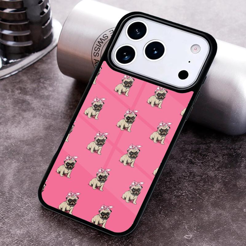 Pug Dog Soft Phone Case for iPhone 17 16 15 Pro Max Air 14 13 12 11 Plus Shockproof Capa Cover
