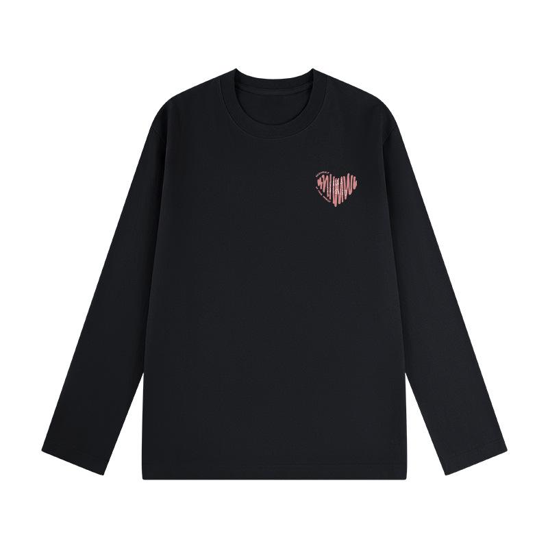 Women's 2025 American Style Pure Cotton Long-Sleeve T-Shirt: Loose Fit, Ideal for Autumn/Winter.