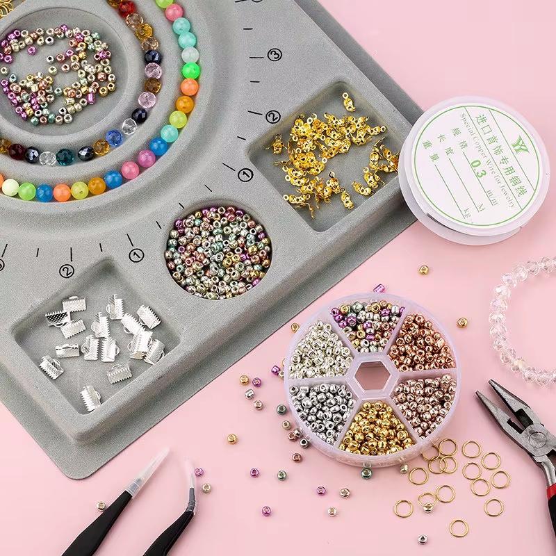 1PCS Bead Board for Jewelry Making Velvet Beading Board Jewelry Design Board for Jewelry Bracelet Making DIY Bracelet Bead Board
