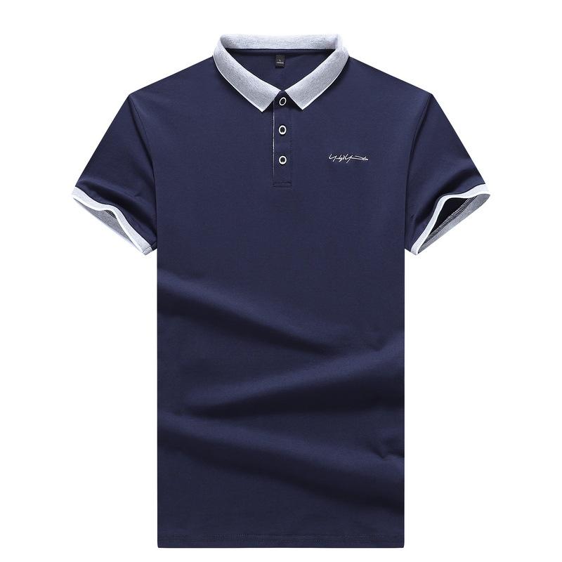 Men 'S Short -Sleeved T -Shirt Men 'S Polo Shirt Cotton Summer Lapel T -Shirt 