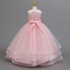 Girls Party Evening Dress Skirt Flower Mesh Tutu Middle and Big Kids Long Christmas Performance Costume 632 Children's Princess