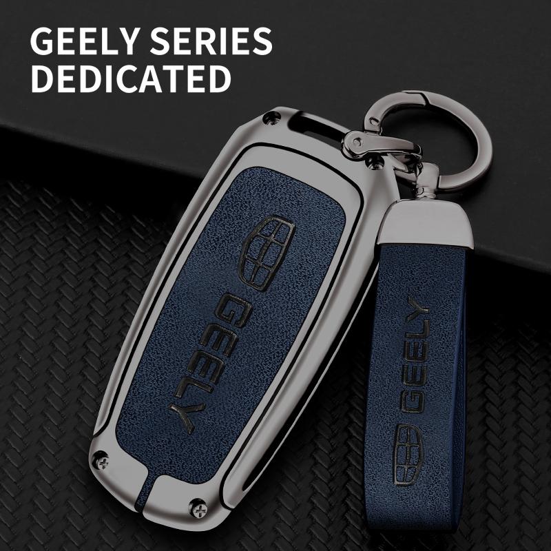 Zinc Alloy Leather Car Key Case For Geely Emgrand X7 Ex7 Gt Gc9 Emgrand 7 Gx3 Atlas Gs Nl3 Key Fob Car Key Key Case