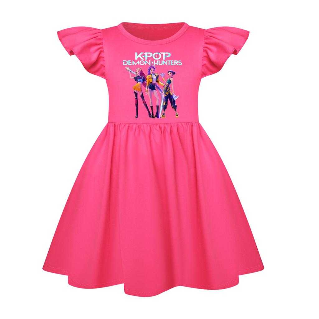 4993 Kids Girls Mira Zoey Rumi Printed Ruffle Short Sleeves Casual Dress
