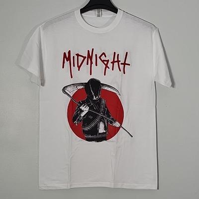 MIDNIGHT Athenar 2XL T-Shirt White Mens Band Logo Unisex T-Shirt