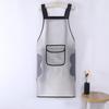 Waterproof Oil-Proof Semi-Transparent TPU Cooking Apron for Adults - Soft Leather, Hand Wiping, and Extended Coverage for Dishwashing.