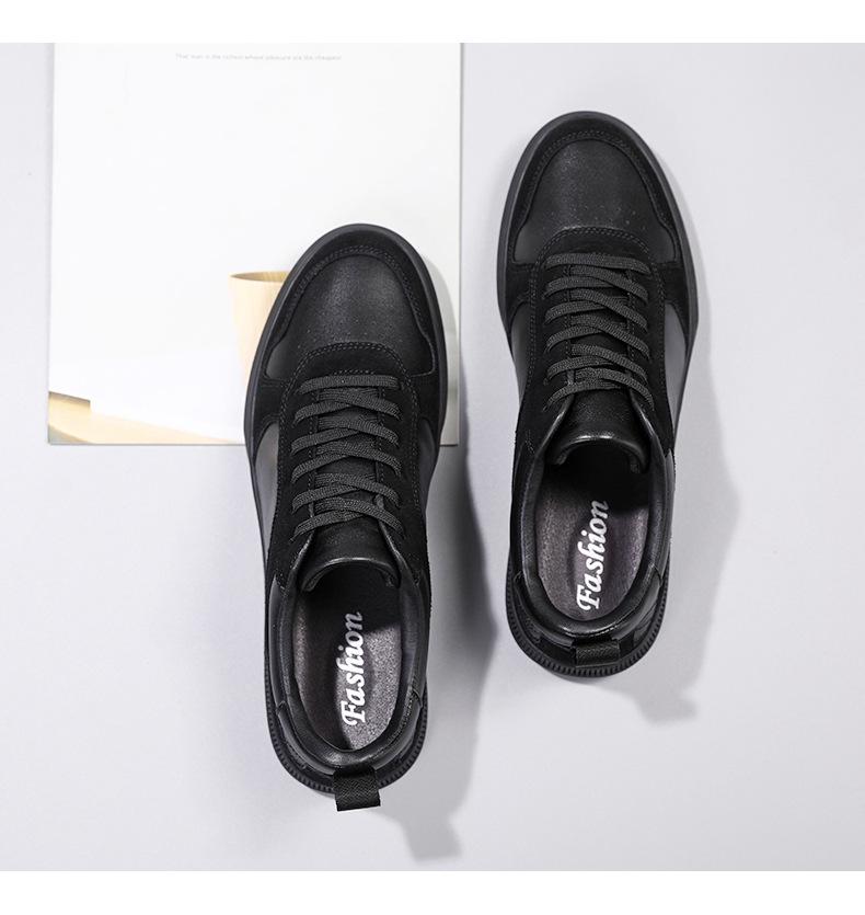 Men's Casual White Round Toe Low-Top Lightweight Sneakers for Spring and Autumn