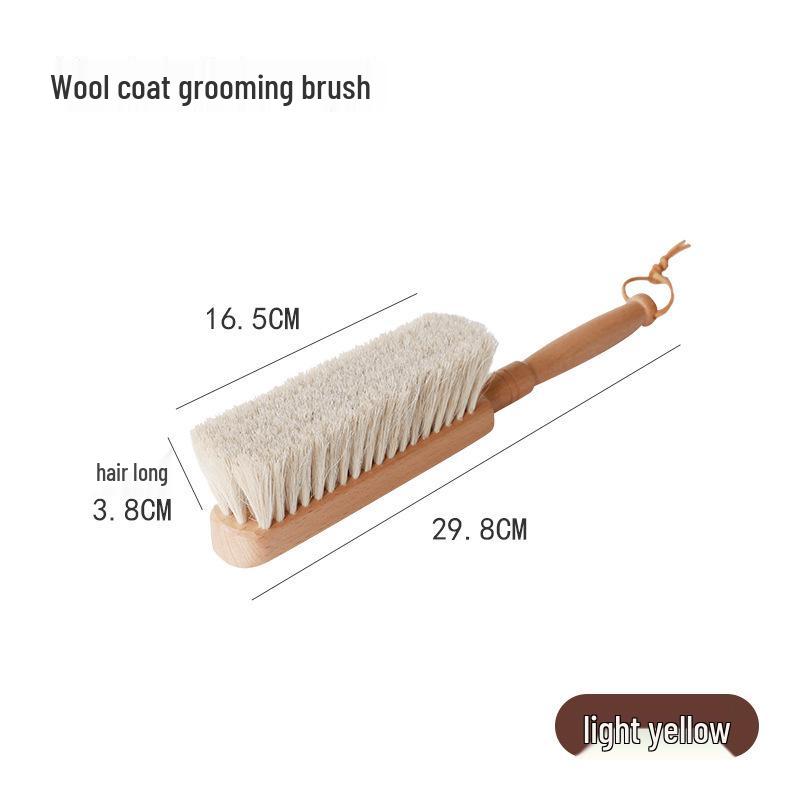 

White Horse Wool Coat & Lint Brush - Static Removal and Dust Cleaning for Clothes and Bedding