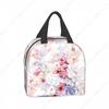 Oil painting flowers Lunch Bag Waterproof Insulated Canvas Cooler Bag Thermal Cold Food Picnic Travel Tote for Women Children