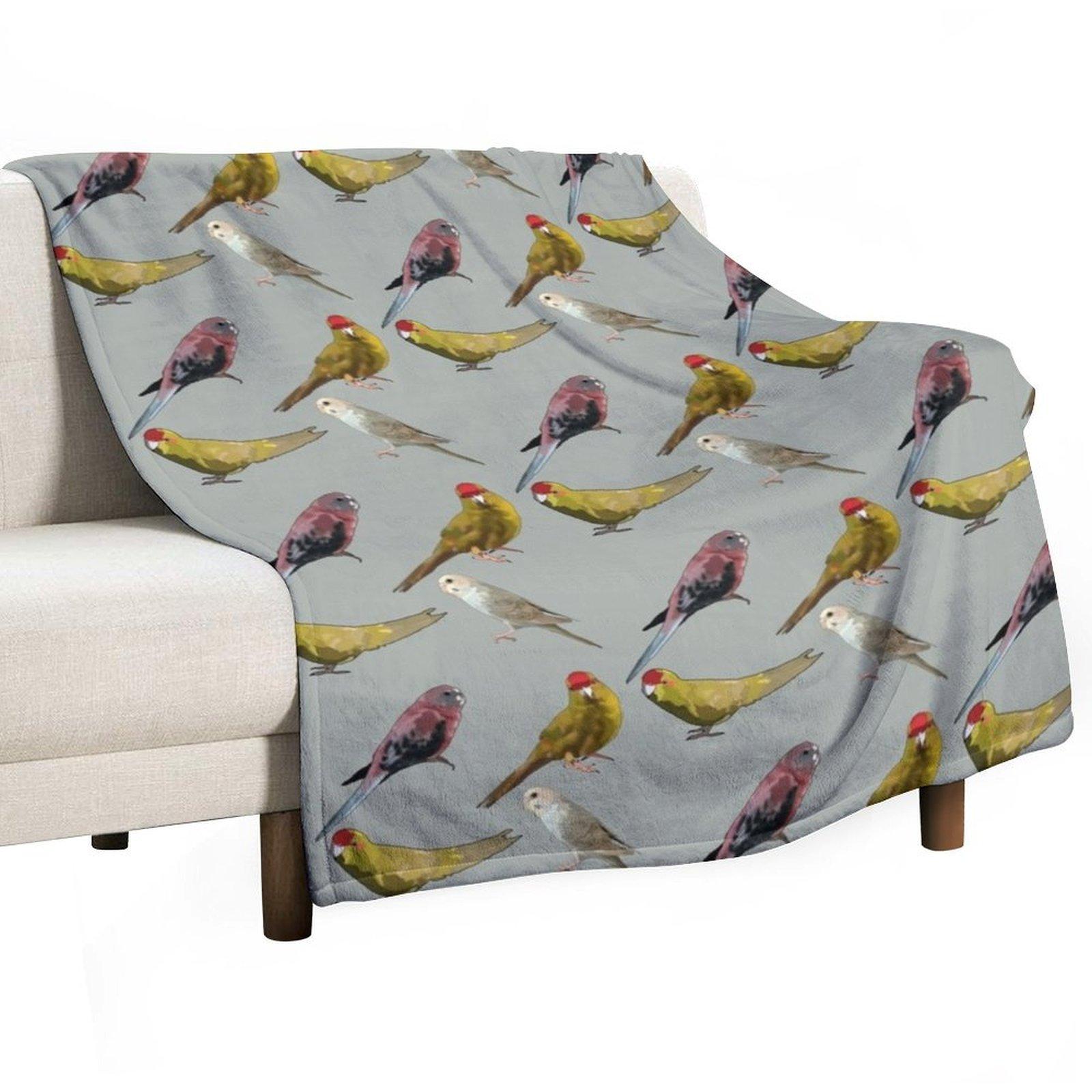 

Bird Collection Throw Blanket Camping Sofa Plaid on the sofa christmas decoration Blankets 30x40in
