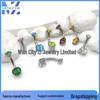 פירסינג טבור טיטניום F136 G23 עם שיבוץ ארבע שיניים - תכשיטי פירסינג גוף סופר מבריקים