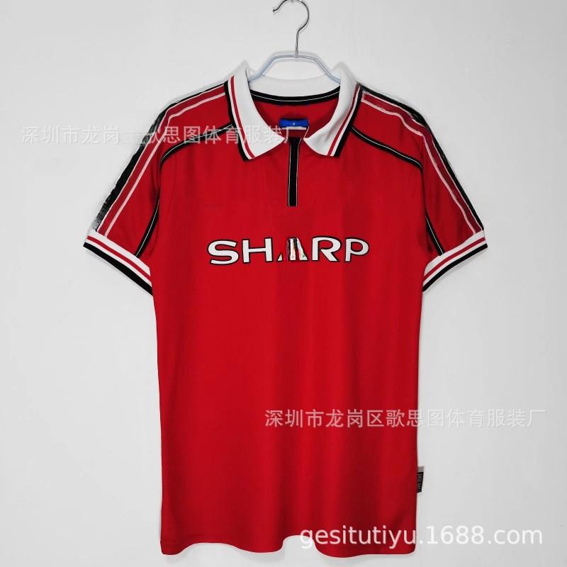 Retro Football Jersey Men Vintage Soccer Shirt Sports Training Top