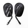 COZENTA Motorcycle Left and Right Easy Installation Mirrors, Set, Off-Road, Universal, (Black)