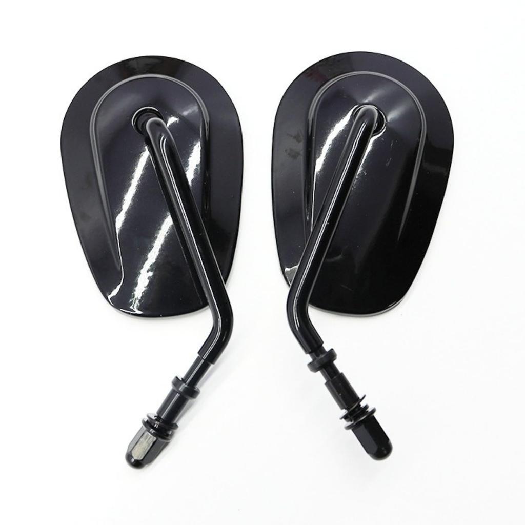 COZENTA Motorcycle Left and Right Easy Installation Mirrors, Set, Off-Road, Universal, (Black)