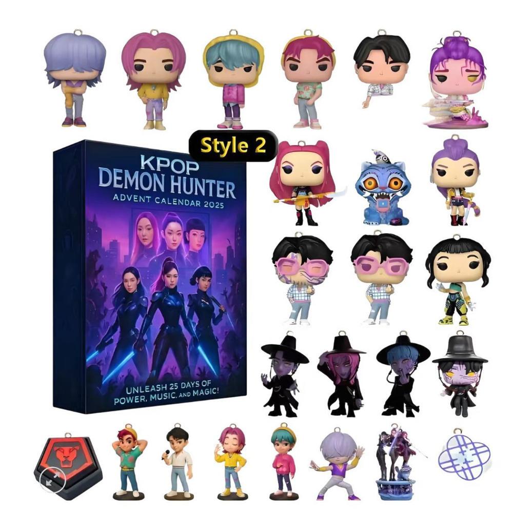Kpop Demon Hunters Advent Calendar  K Pop Demon Hunters Advent Calendar Acrylic Figures 2d Figures Flat Figures Figurines