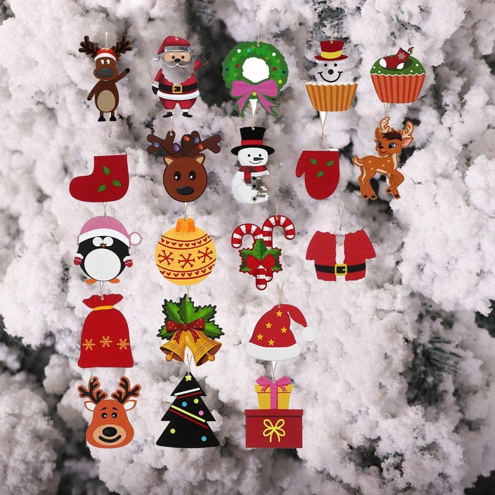 20/40pcs Creative Christmas Decoration Delicate Hanging Ornament Crafts Christmas Tree Pendant  Toy