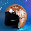 Stunning Light Effects Glitter Mirror Helmet Retractable Flip Visor Helmet  Music Festivals