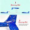 Foam Glider Airplane Toy 38/48cm Hand Launch Throwing Plane with 2 Flight Modes EPP Foam Stunt Plane for Kid Outdoor Sports Game