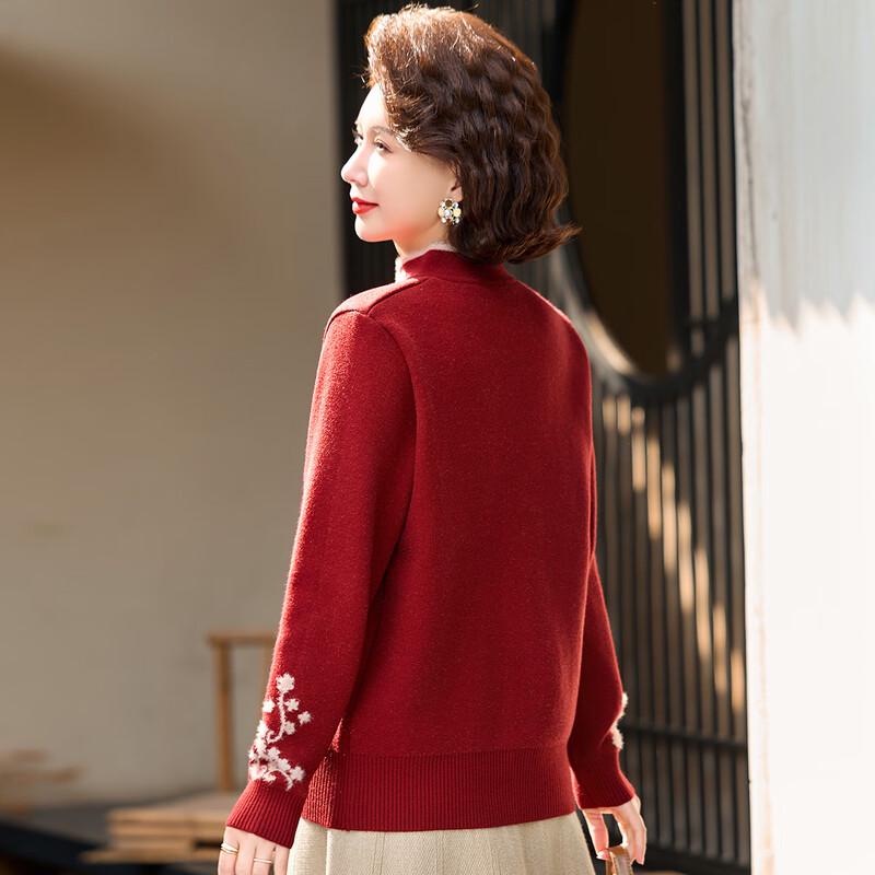 Pasiter Mid-Aged Women's Thick Warm Knit Sweater