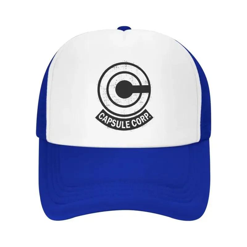 Capsule Corp Netz-Baseballkappe Unisex Hip-Hop Snapback Kappen Sommer Atmungsaktiv Sonnenschutzmütze Anime DBZ Trucker Verstellbare Hüte