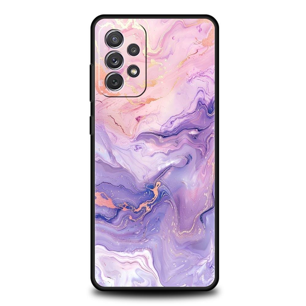 Phone Case For Samsung Galaxy A15 A13 A51 A71 A41 A31 A21S A03S A05 A35 A55 A23 A25 A33 A53 A73 5G Cover Fashion Marble Pattern