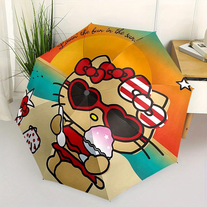 

Hello Kitty Hawaii Automatic opening and closing folding umbrella with 8 rib frame and compact travel design,perfect for all occasions | St