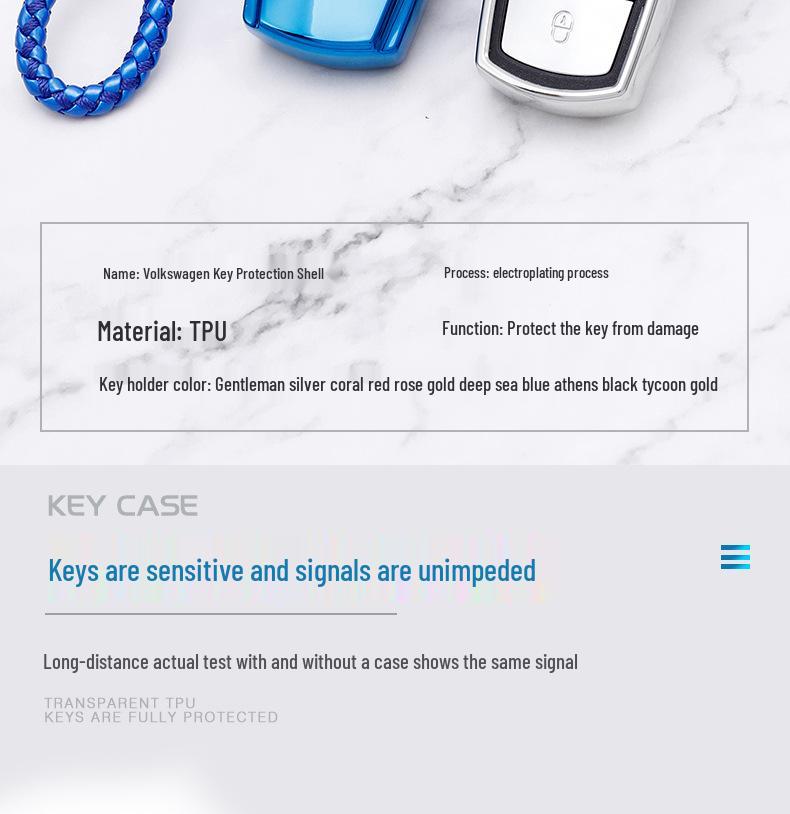 Volkswagen Key Case for Magotan B7 & Passat CC - Premium Half-Pack Design