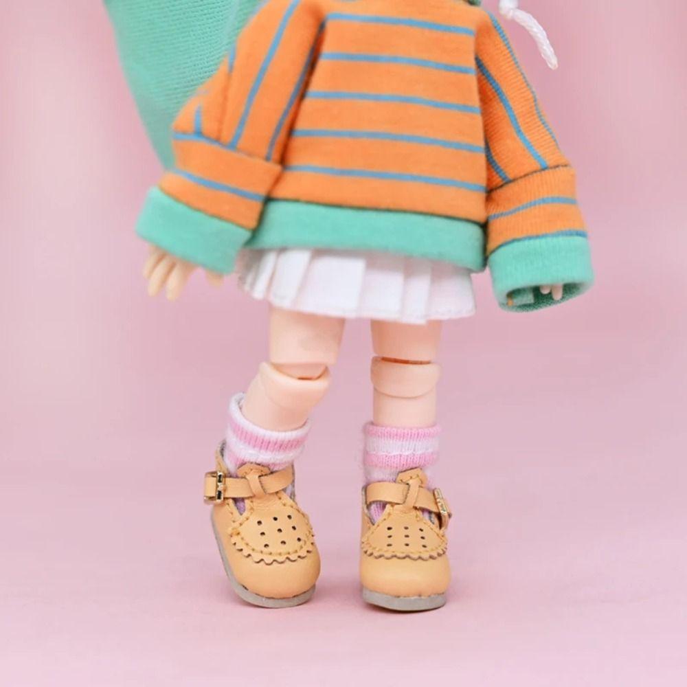 1 Pair T-Back 1/12 Bjd Doll Shoes Cute 1/12 Bjd Casual Shoes Obitsu 11 Doll Shoes  Children