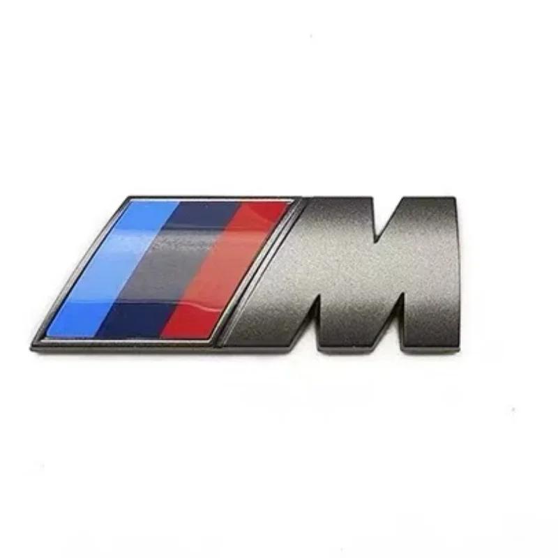HINB3 3D ABS M Logo Car Body Side Badge Body Rear Trunk Decor Sticker Car Modification Accessorie For All BMW M Power X1 X3 X5 X7 E71