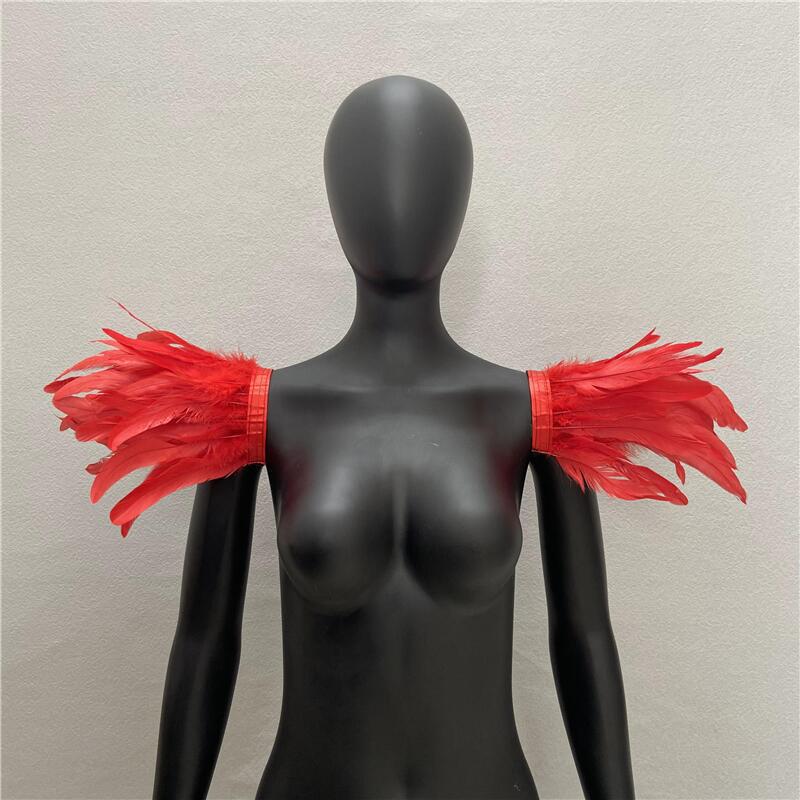Gothic Halloween Masquerade Feather Shawl Costume Accessory