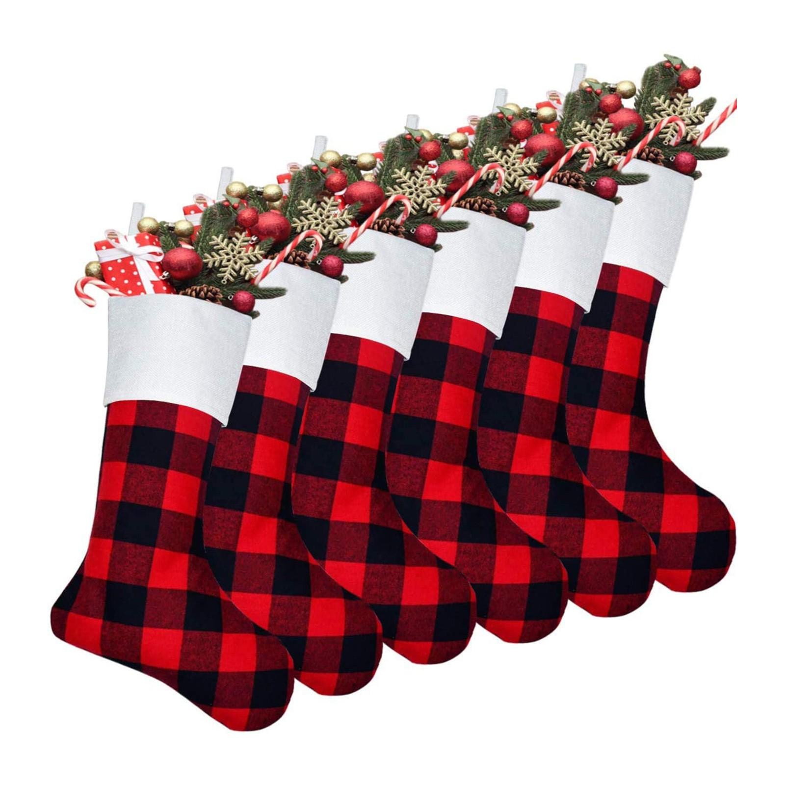 

6pc Fashion Christmas Stockings Gift Bag Christmas Tree Decoration Supplies