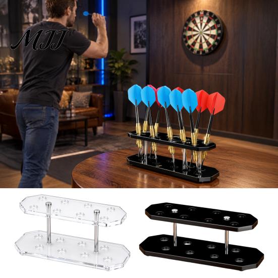Professional Dart Accessory Acrylic Display Stand, 8 Caapcity Oblique Design Organizer, Space Desktop Rack Saving Storage for Game Room