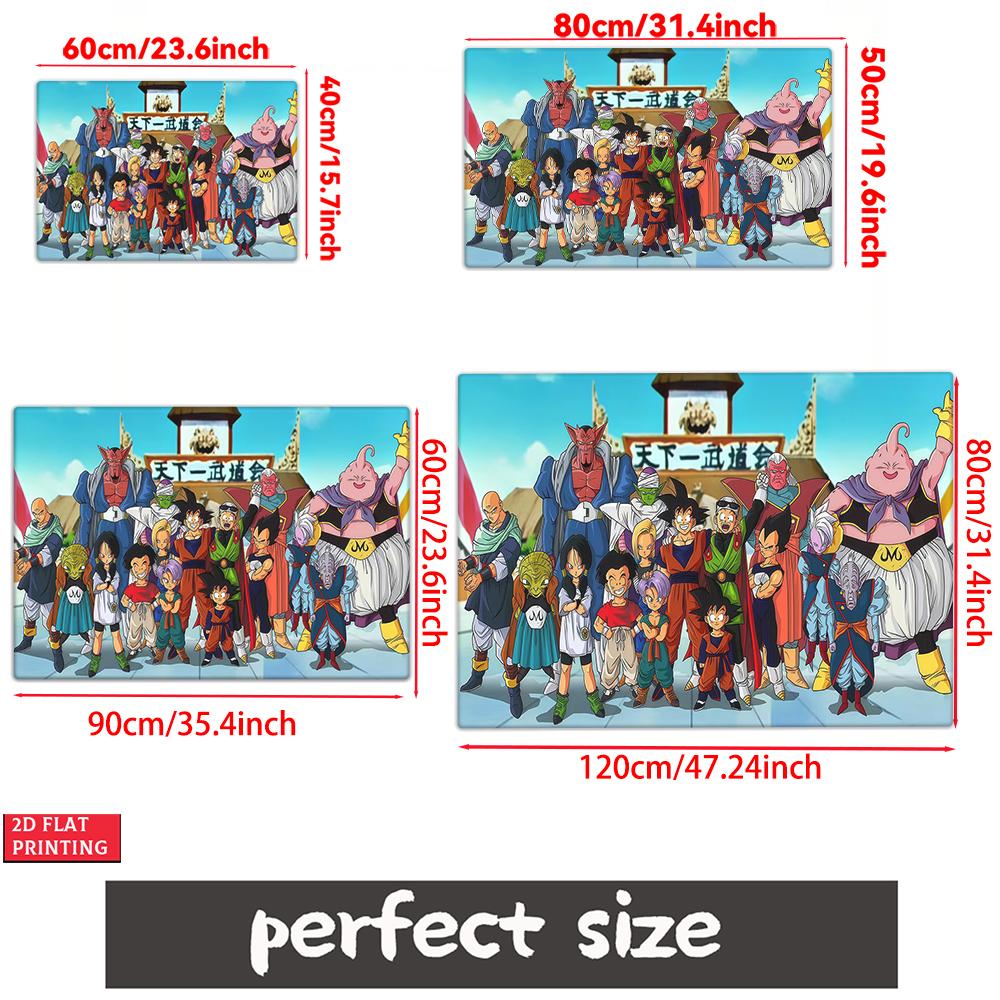 Anime Martial Arts Tournament Doormat,2D Print Absorbent Floor Mat,Entrance Rug for Bathroom Living Room Kitchen Home Decor Gift