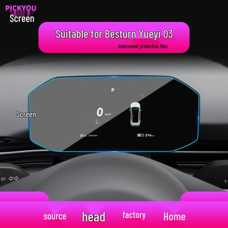 Compatible with 26 Bestune Pony Models: Yueyi 03 Central Control and Instrument Protective Film